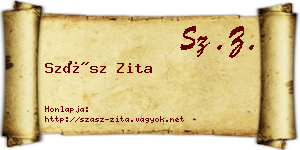 Szász Zita névjegykártya