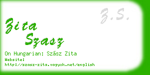 zita szasz business card