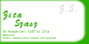 zita szasz business card